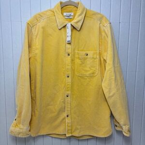 Urban Outfitters Sunny Yellow Corduroy Cotton Shirt Jacket Size M